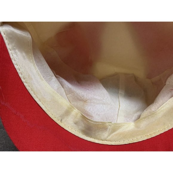 Vintage Six Flags Magic Mountain Red & White Pinwheel Cap Hat Souvenir Employee? - Picture 16 of 16